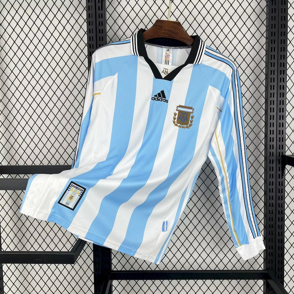 Camiseta local de manga larga de Argentina 1998 L/S