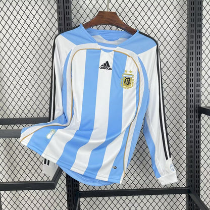 Camiseta local de manga larga de Argentina 2006 L/S