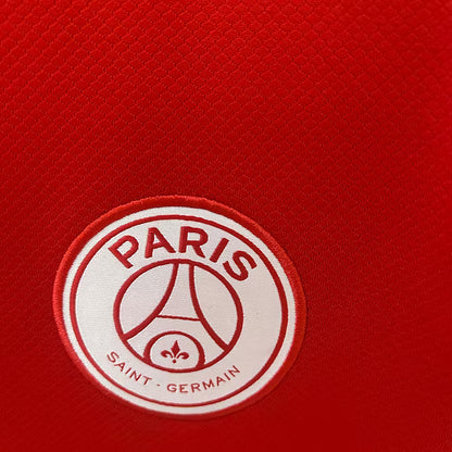 Czerwona czwarta koszulka wyjazdowa PSG Paris Saint-Germain 2024