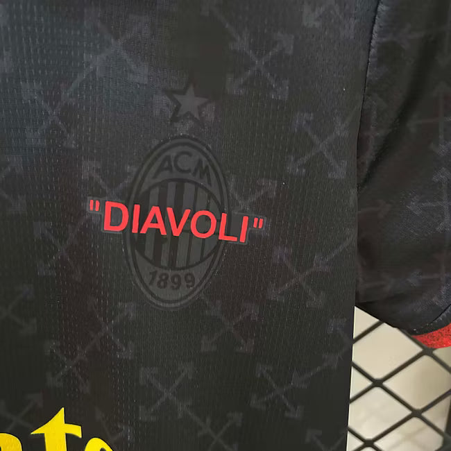 Maillot extérieur noir AC Milan 2024 quatrième tenue