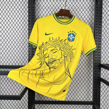Brasilien Jesus-Christus-Special-Trikot in Gelb 2025
