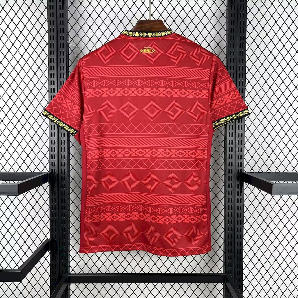 Brazilië 2026 rood vlammenspeciaal editie-conceptshirt