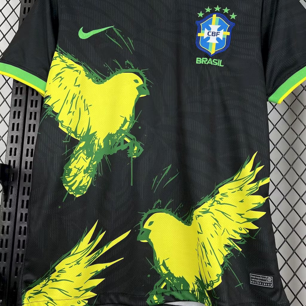 Brazil 2025 Tropical Aura Special Black Jersey