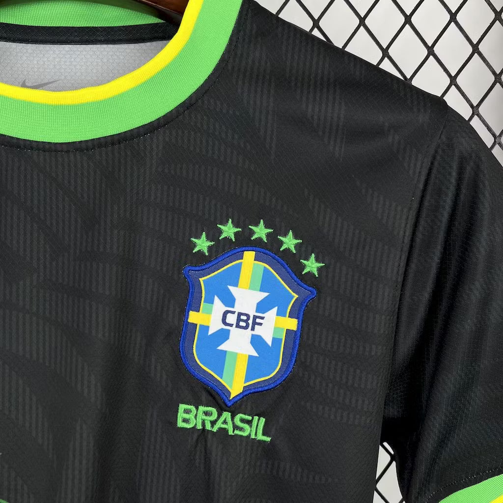 Brazil 2025 Tropical Aura Special Black Jersey