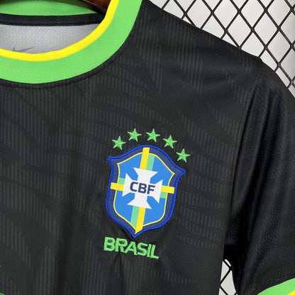 Brazil 2025 Tropical Aura Special Black Jersey