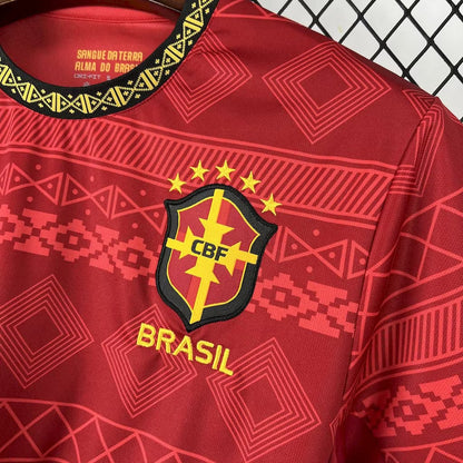 Brazilië 2026 rood vlammenspeciaal editie-conceptshirt