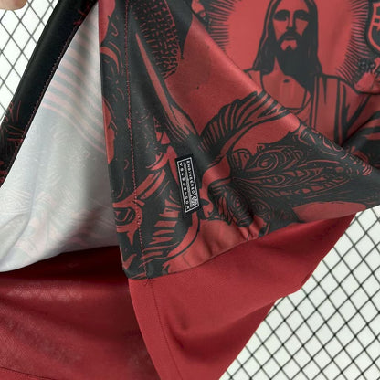 Camiseta roja sombra de edición especial de Jesús de Brasil 2025