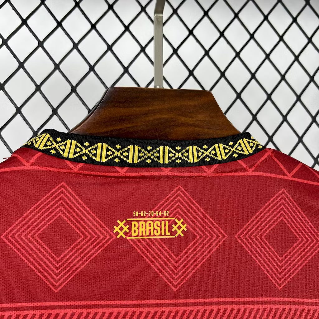 Brazilië 2026 rood vlammenspeciaal editie-conceptshirt