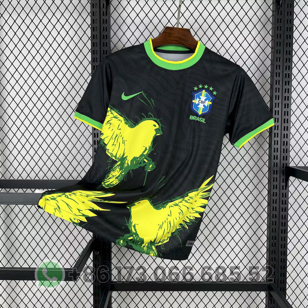 Brazil 2025 Tropical Aura Special Black Jersey