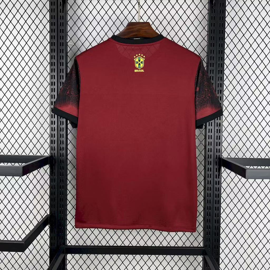 Camiseta roja sombra de edición especial de Jesús de Brasil 2025