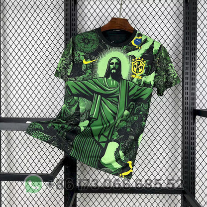 Brazil 2025 Jesus Special Green Jersey