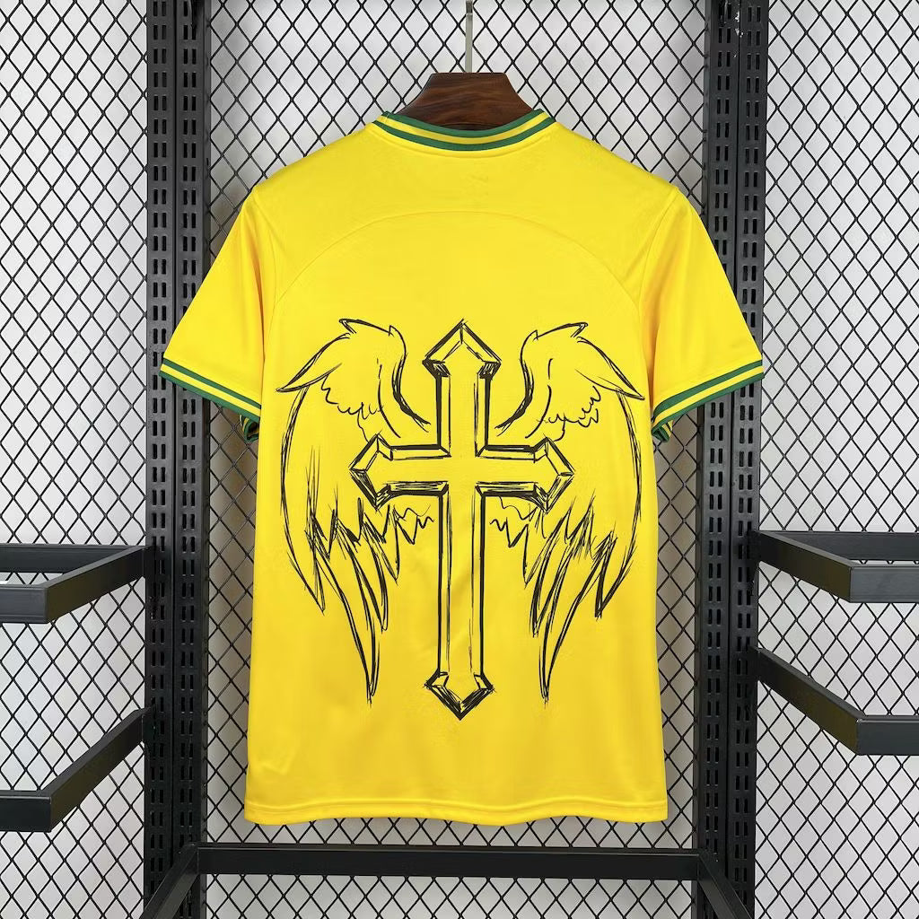 Brasilien Jesus-Christus-Special-Trikot in Gelb 2025