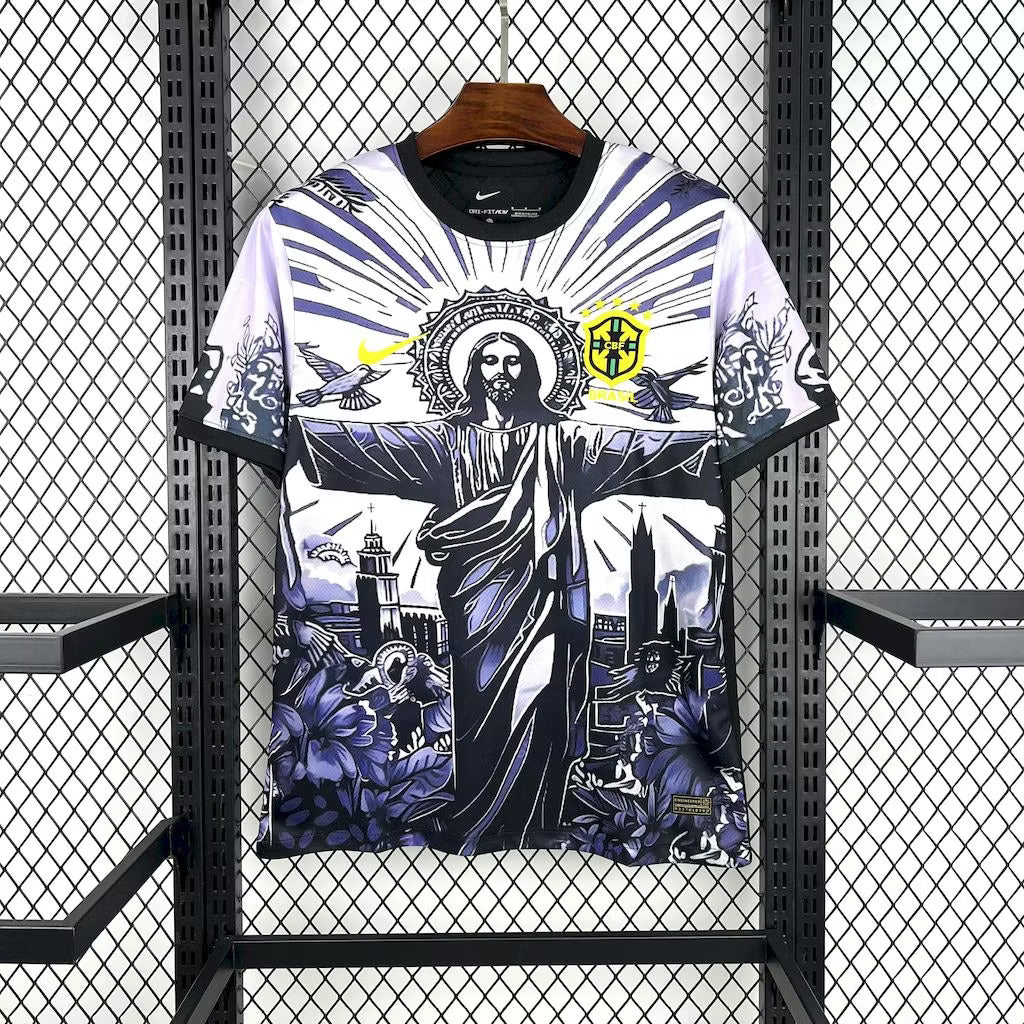 Brazil 2025 Jesus Black and Gray Special Edition Jersey