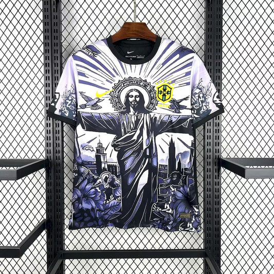 Brazylia 2025 czarno-szara specjalna koszulka „Jezus”