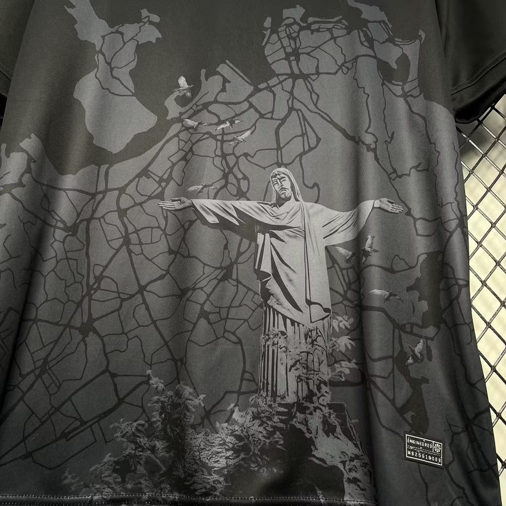 Brazil 2024 Jesus Special Edition Black Jersey