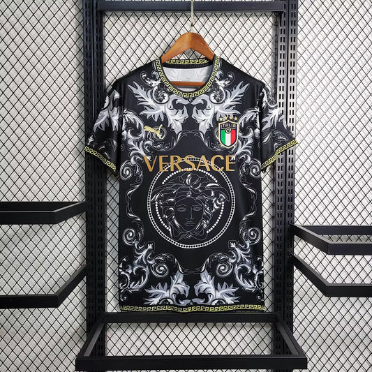 Włochy × Versace 2023 Czarna specjalna koszulka