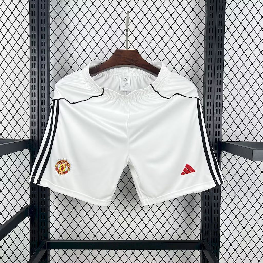 Short blanc domicile Manchester United 2025
