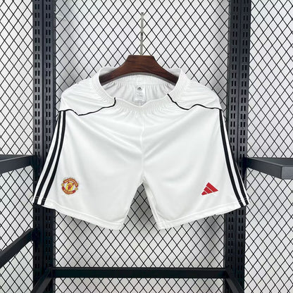 Short blanc domicile Manchester United 2025
