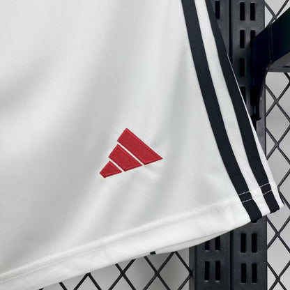 Short blanc domicile Manchester United 2025