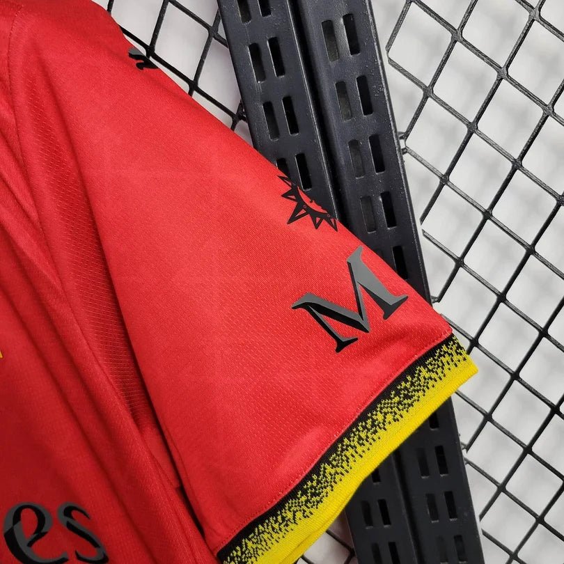 Camiseta roja del AC Milan 2024 x Off-White