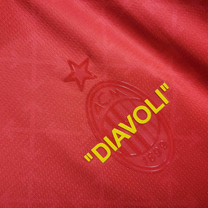 Camiseta roja del AC Milan 2024 x Off-White
