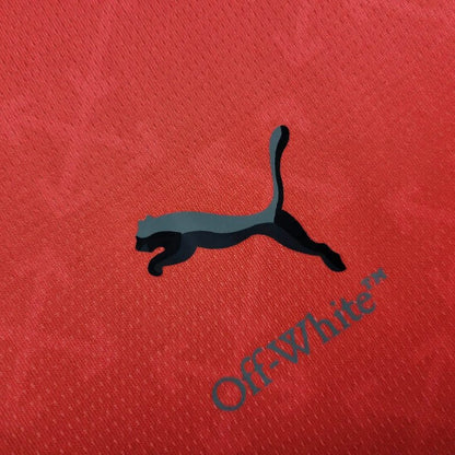 Camiseta roja del AC Milan 2024 x Off-White