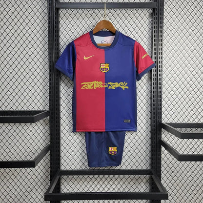 Maglia del Barcellona 2024 x Travis Scott per bambini
