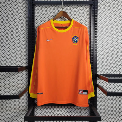Camiseta de manga larga de portero de Brasil 1998