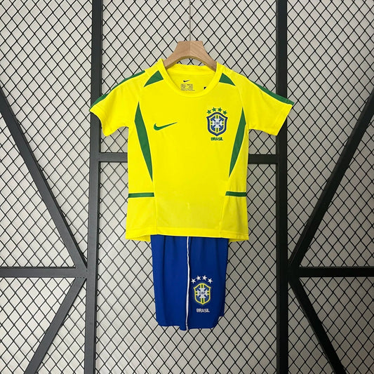 Brazil 2002 Home Kids Jersey