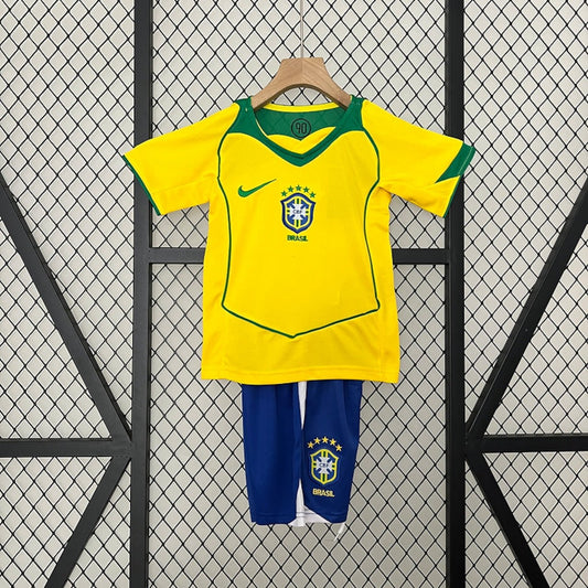 Brazil 2004 home Kids Jersey