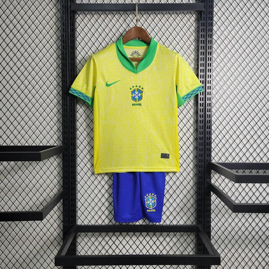 Brazil 2024 Home Kids Jersey