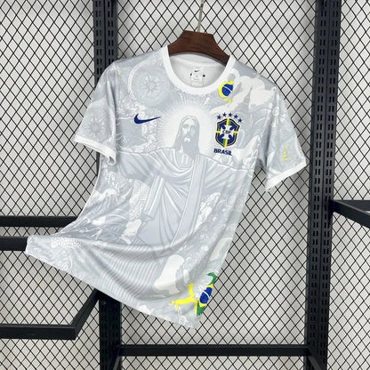 Brazil 2025 White Christ Special Edition Jersey