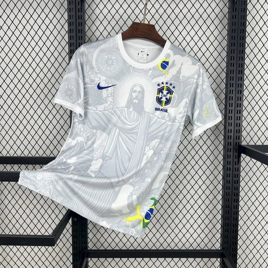 Brazil 2025 White Christ Special Edition Jersey