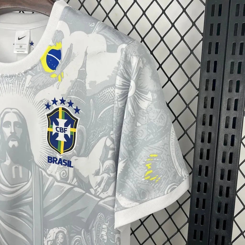 Brazil 2025 White Christ Special Edition Jersey