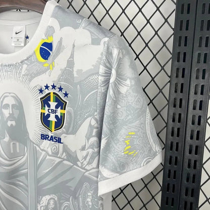 Brazil 2025 White Christ Special Edition Jersey