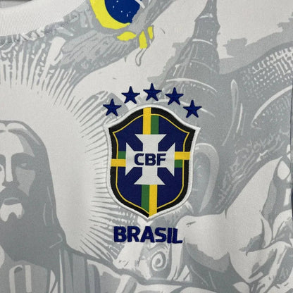 Brazil 2025 White Christ Special Edition Jersey