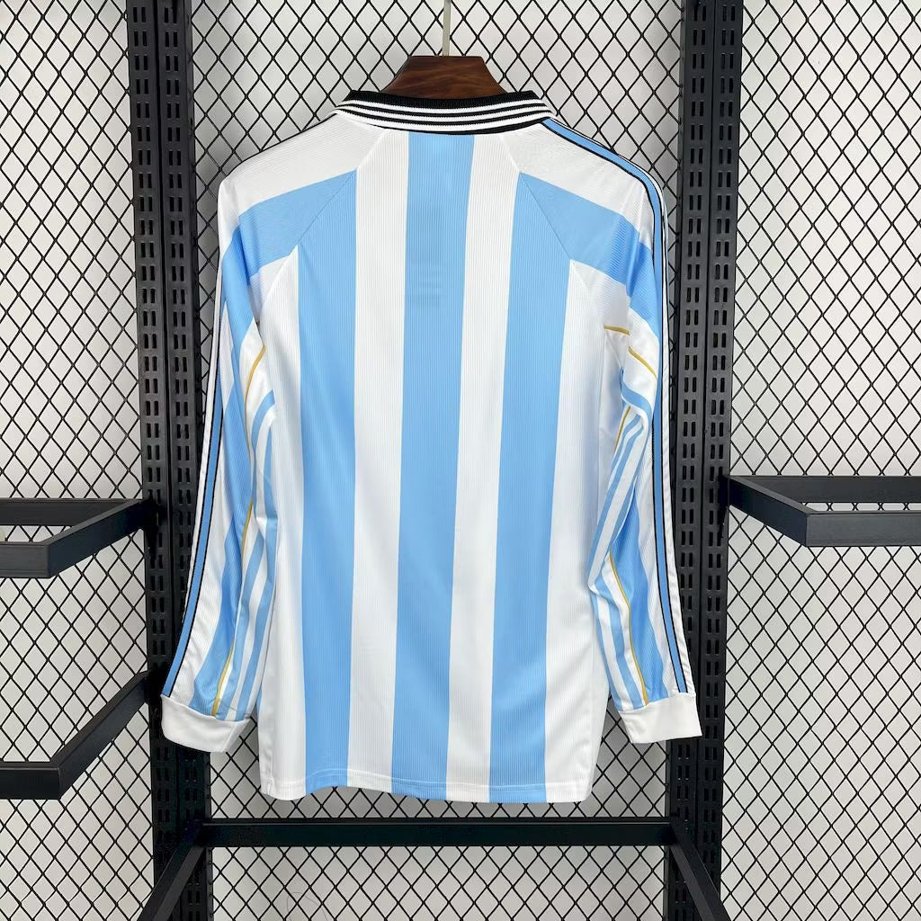 Camiseta local de manga larga de Argentina 1998 L/S
