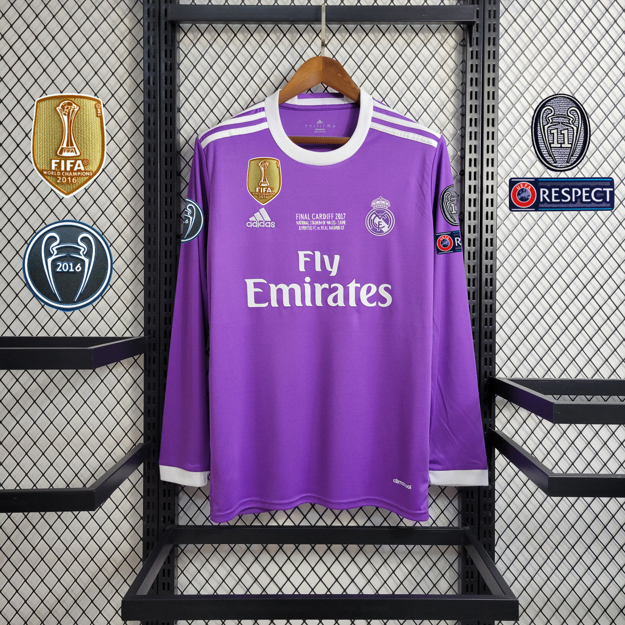 Real Madrid 16/17 Away Long Sleeve Shirt - UCL Final