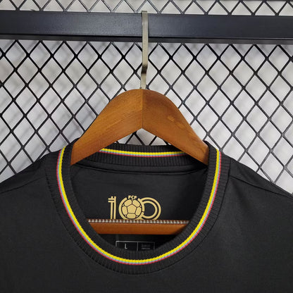 Camiseta negra del centenario de Colombia 2024