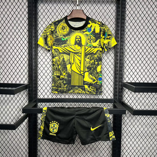 Brazil 2024 Yellow Kids Jersey