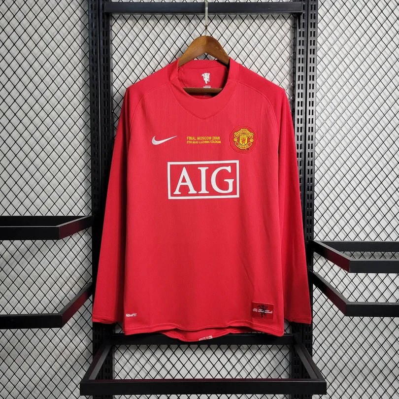 Maillot domicile UCL manches longues de Manchester United 2007