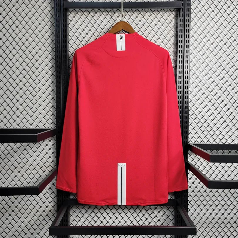 Maillot domicile UCL manches longues de Manchester United 2007