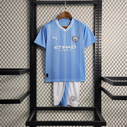 Manchester City 2023 Home Kids Jersey