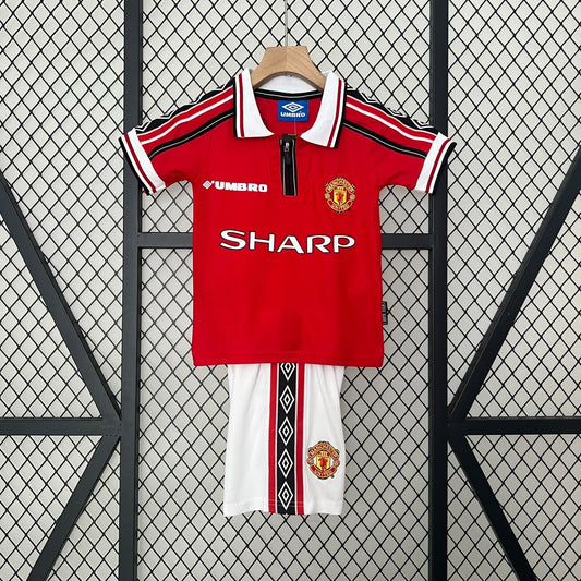 Manchester United 1998 Home Kids Jersey