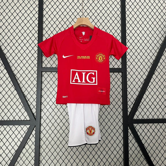 Manchester United 2007 Home Champions League Kids Jersey