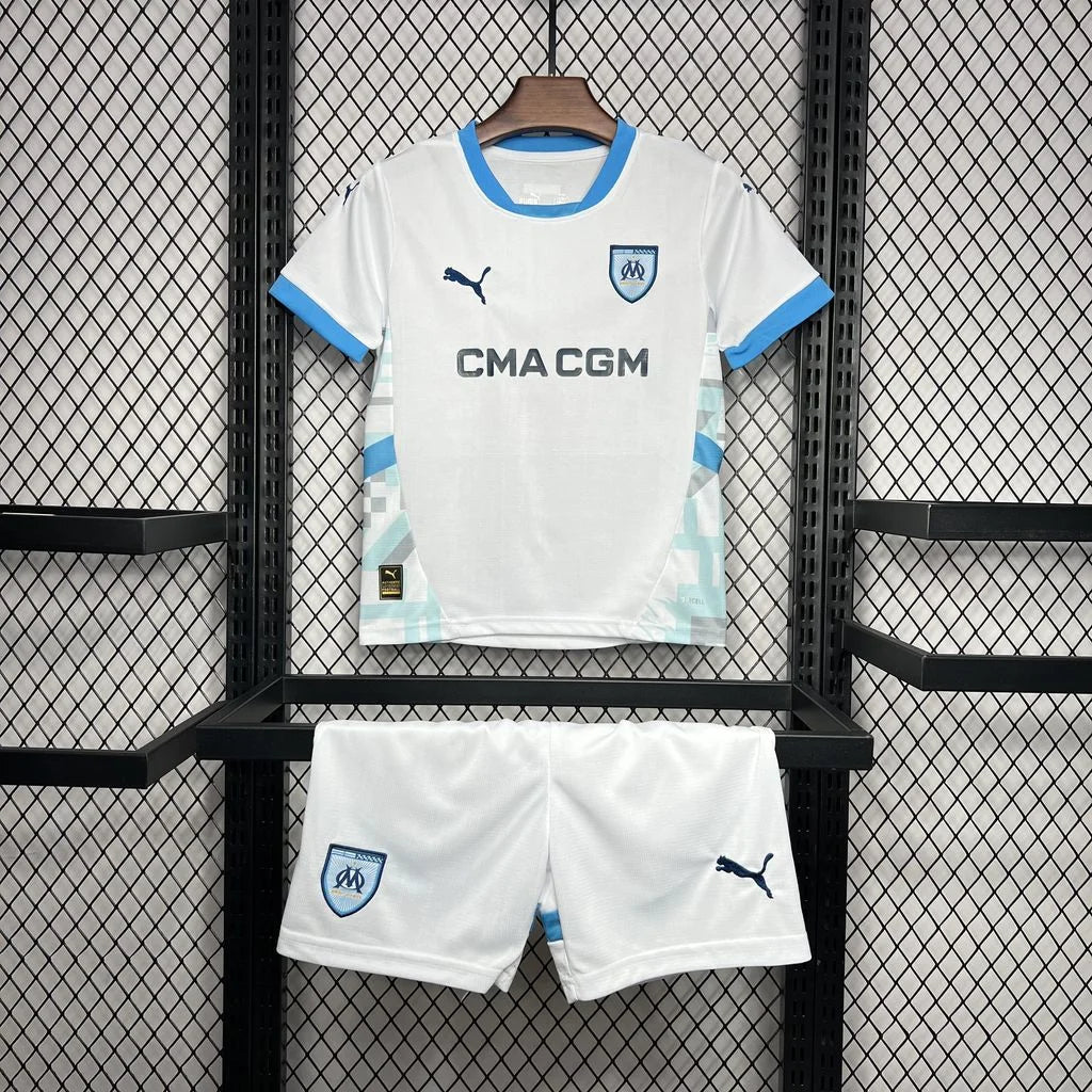 Olympique de Marseille 2024 Home Kids Jersey
