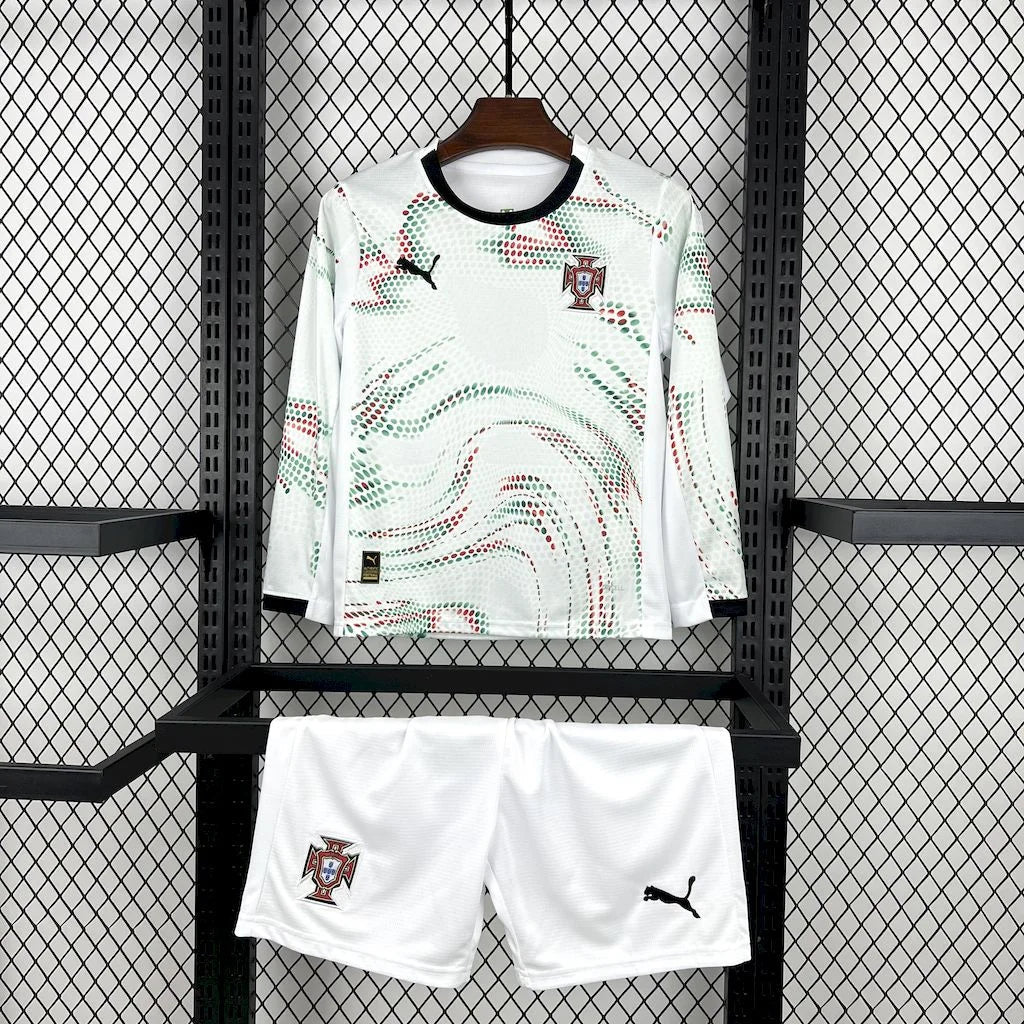 Portugal 2025 Uit Kids-shirt met lange mouwen