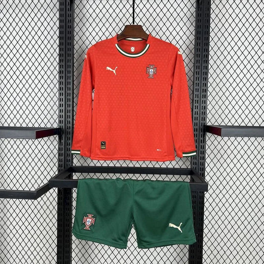 Portugal 2025 L/S Home Kids Jersey
