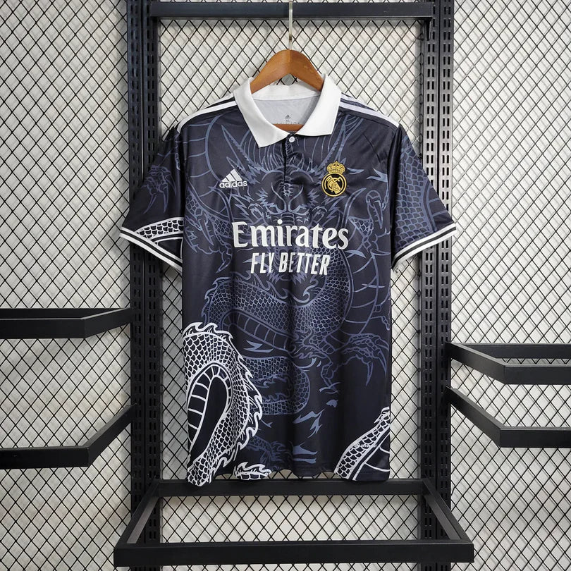Speciale marineblauwe drakentrui Real Madrid 2024