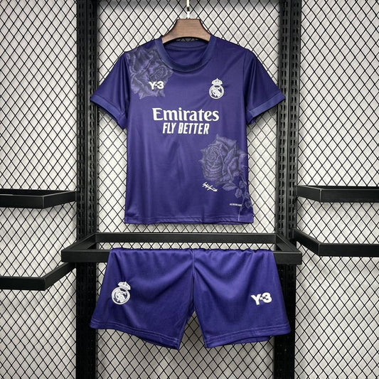 Real Madrid 2024 Y3 viertes spezielles lila Kindertrikot